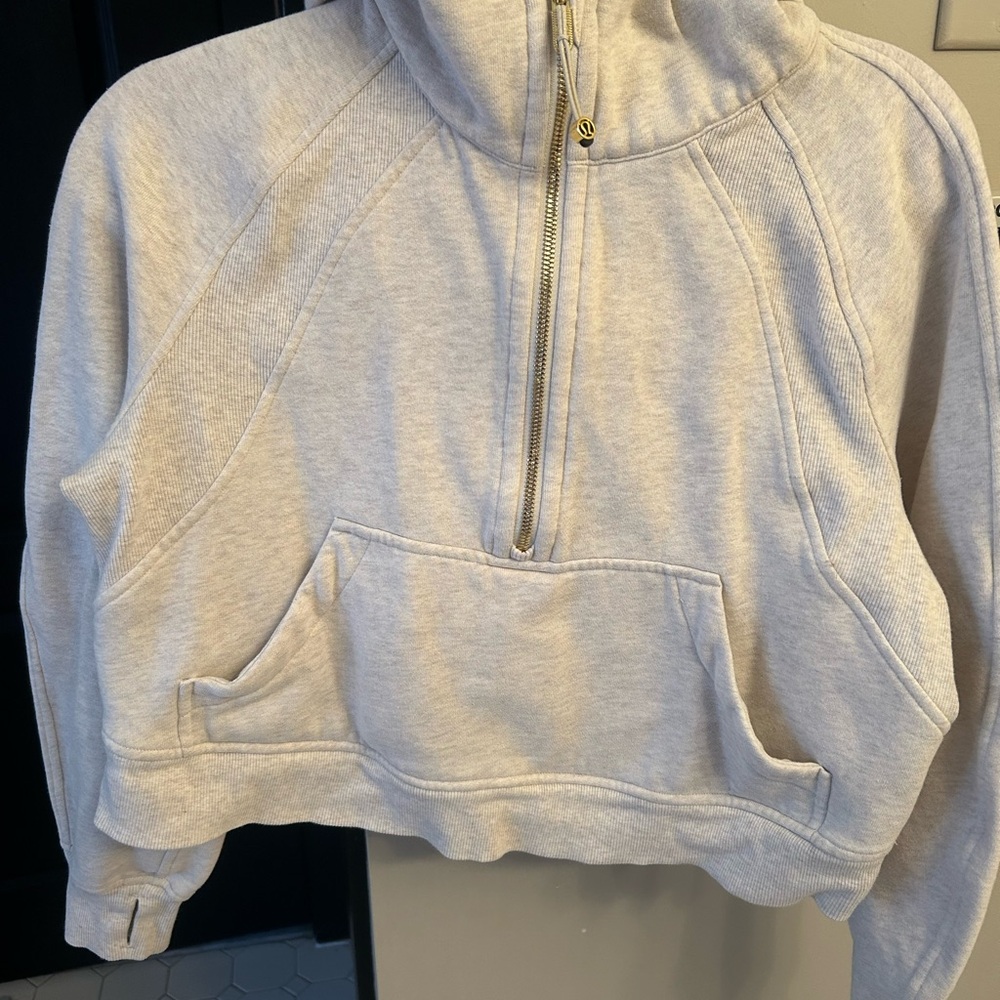 Lululemon Gray Cropped Hoodie